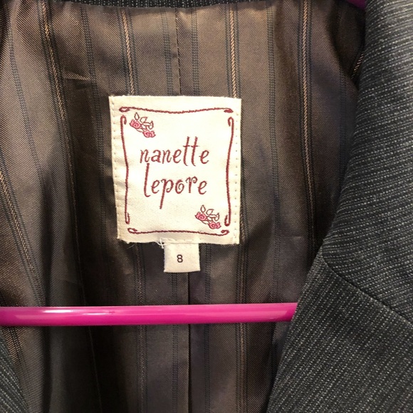 Nanette lepore crop pinstripe jacket - Picture 3 of 4